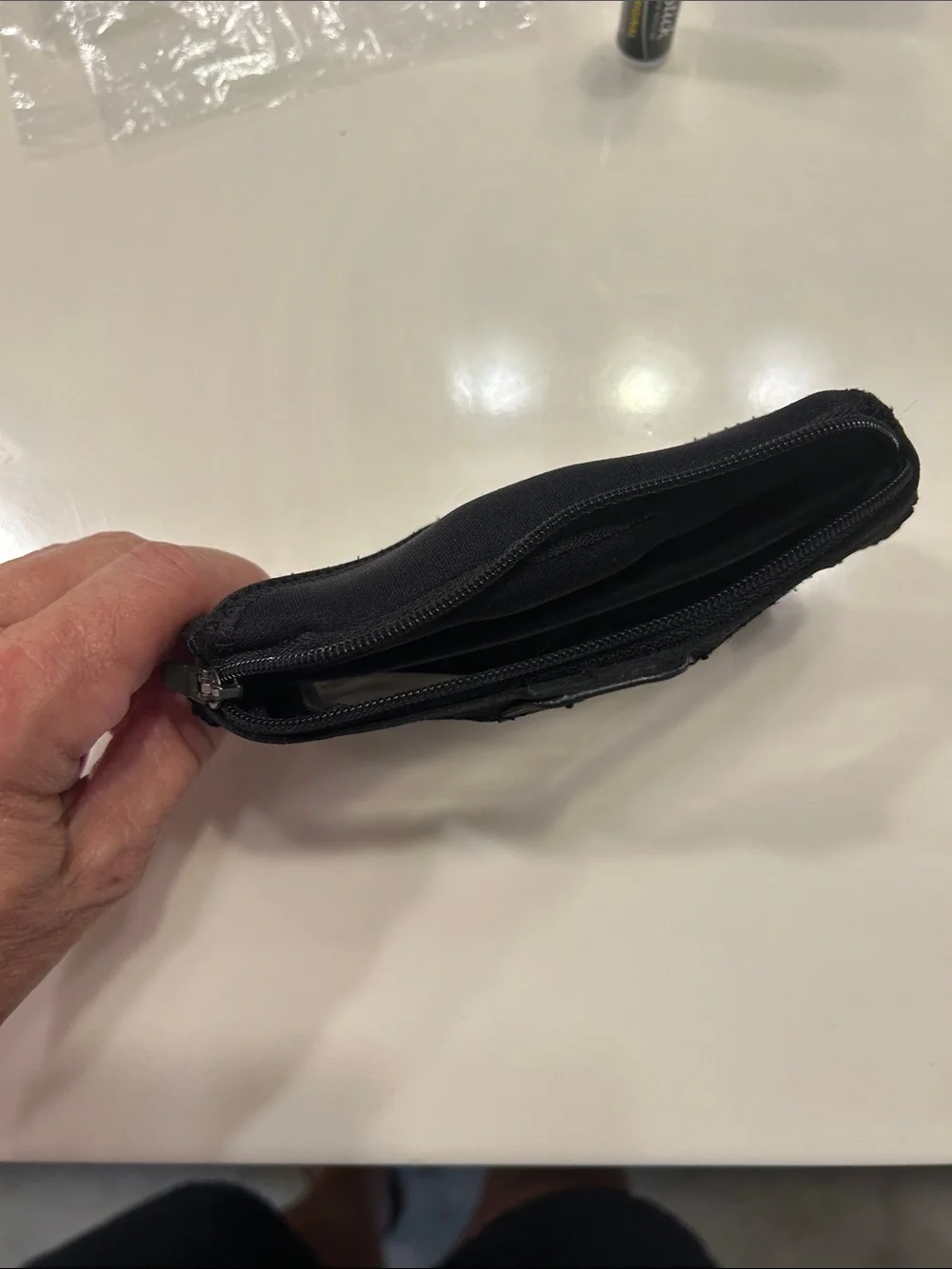 Amphipod Black Clear-Front Running waistband Pouch